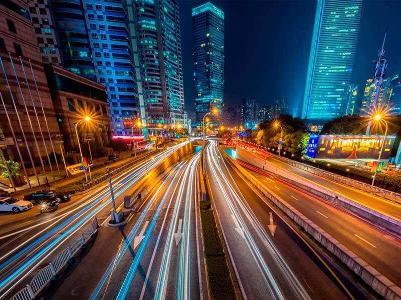 Busy Highway at Night 1