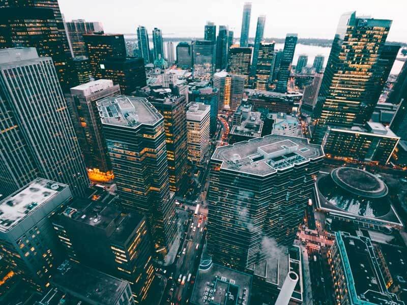 Ariel View of City